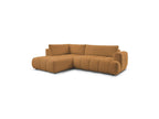 Fuji - Canapé D'Angle L Convertible - Tissu Bouclette - Angle Gauche