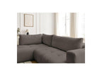 Fuji - Canapé D'Angle L Convertible - Tissu Bouclette - Angle Gauche