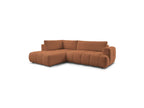 Fuji - Canapé D'Angle L Convertible - Tissu Bouclette - Angle Gauche