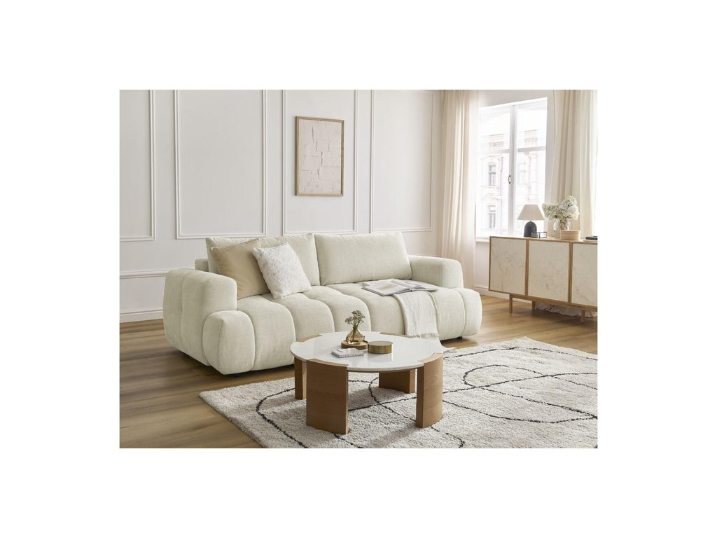 Fuji - Canapé Droit Convertible 3 Places - Tissu Lisse