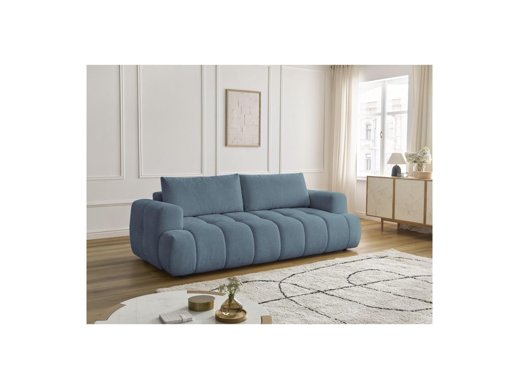 Fuji - Canapé Droit Convertible 3 Places - Tissu Lisse