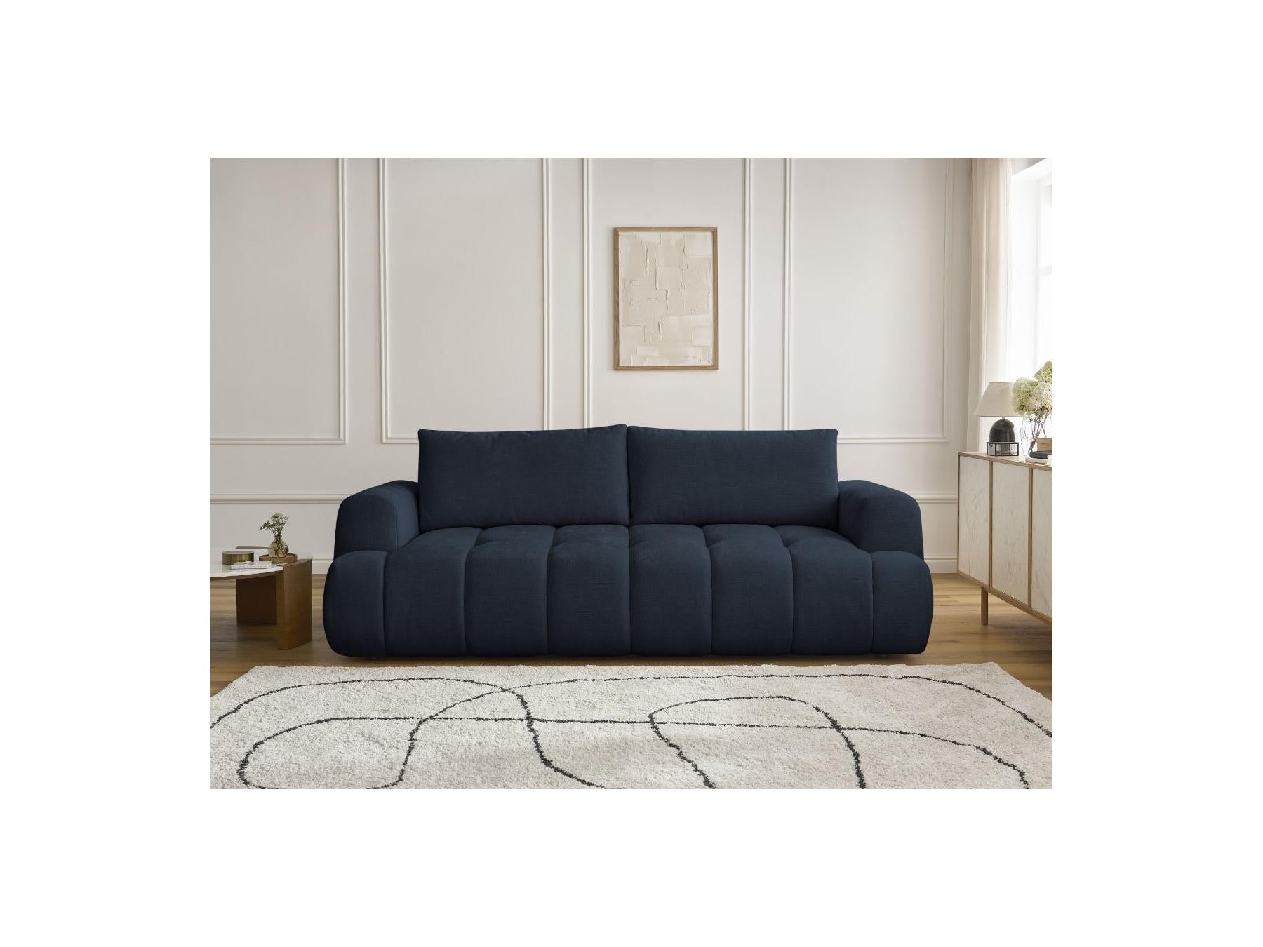 Fuji - Canapé Droit Convertible 3 Places - Tissu Lisse