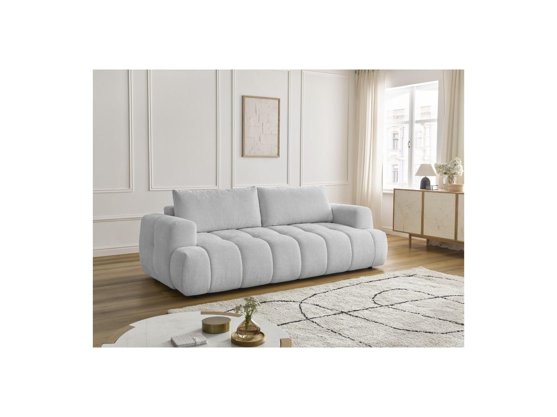 Fuji - Canapé Droit Convertible 3 Places - Tissu Lisse