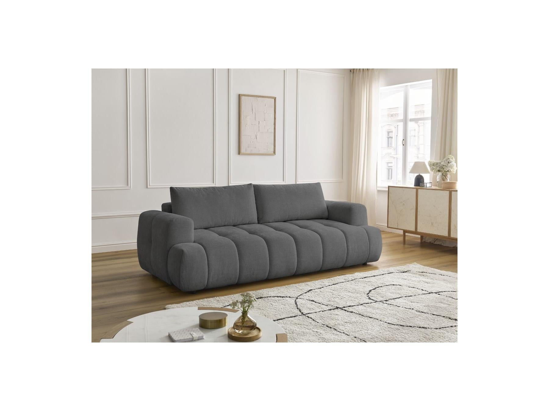 Fuji - Canapé Droit Convertible 3 Places - Tissu Lisse