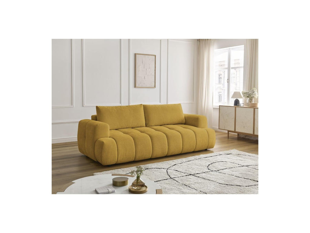 Fuji - Canapé Droit Convertible 3 Places - Tissu Lisse
