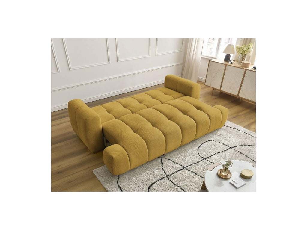 Fuji - Canapé Droit Convertible 3 Places - Tissu Lisse