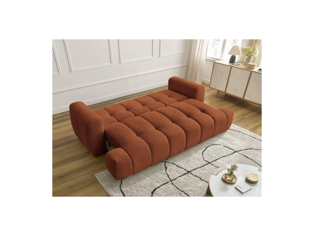 Fuji - Canapé Droit Convertible 3 Places - Tissu Lisse