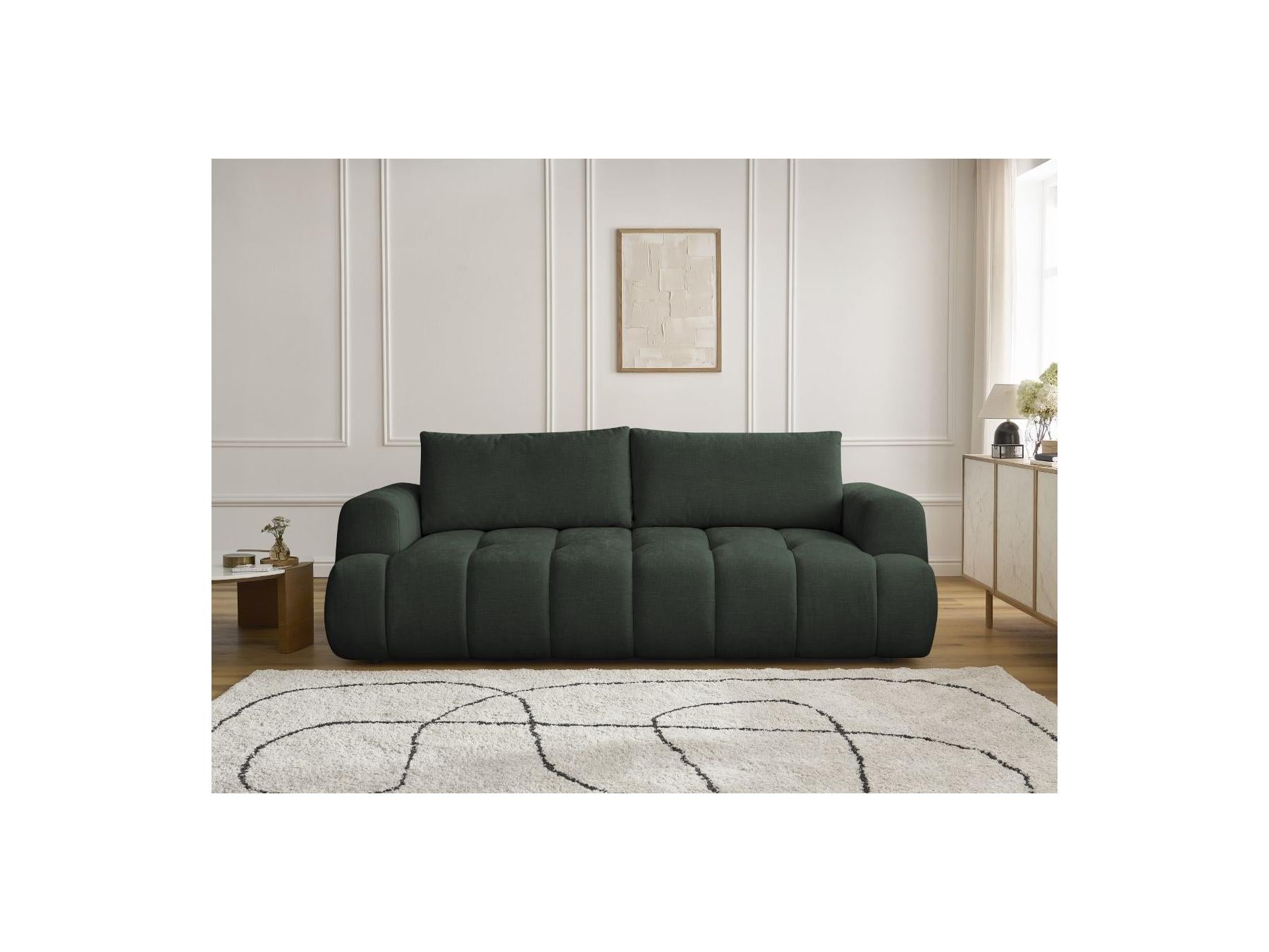 Fuji - Canapé Droit Convertible 3 Places - Tissu Lisse