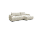 Fuji - Canapé D'Angle Convertible - Tissu Lisse - Angle Droit