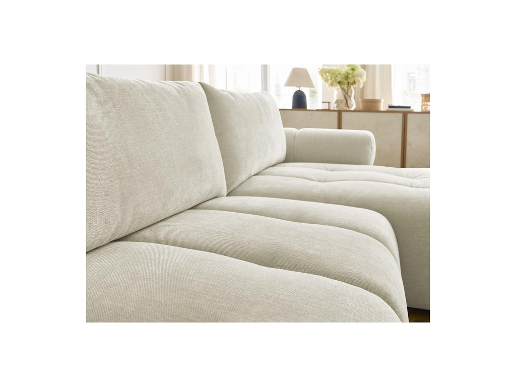 Fuji - Canapé D'Angle Convertible - Tissu Lisse - Angle Droit