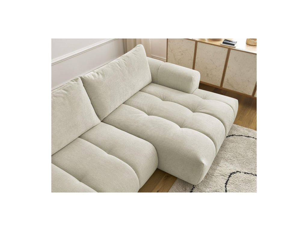 Fuji - Canapé D'Angle Convertible - Tissu Lisse - Angle Droit