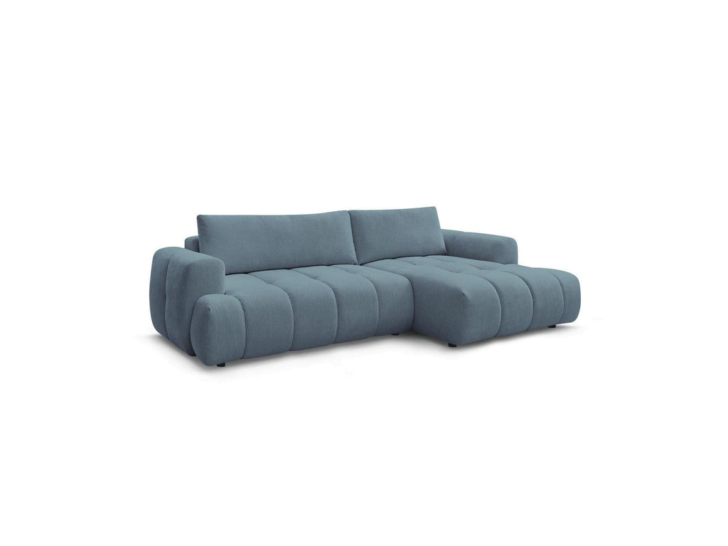 Fuji - Canapé D'Angle Convertible - Tissu Lisse - Angle Droit
