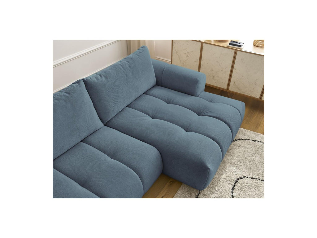 Fuji - Canapé D'Angle Convertible - Tissu Lisse - Angle Droit