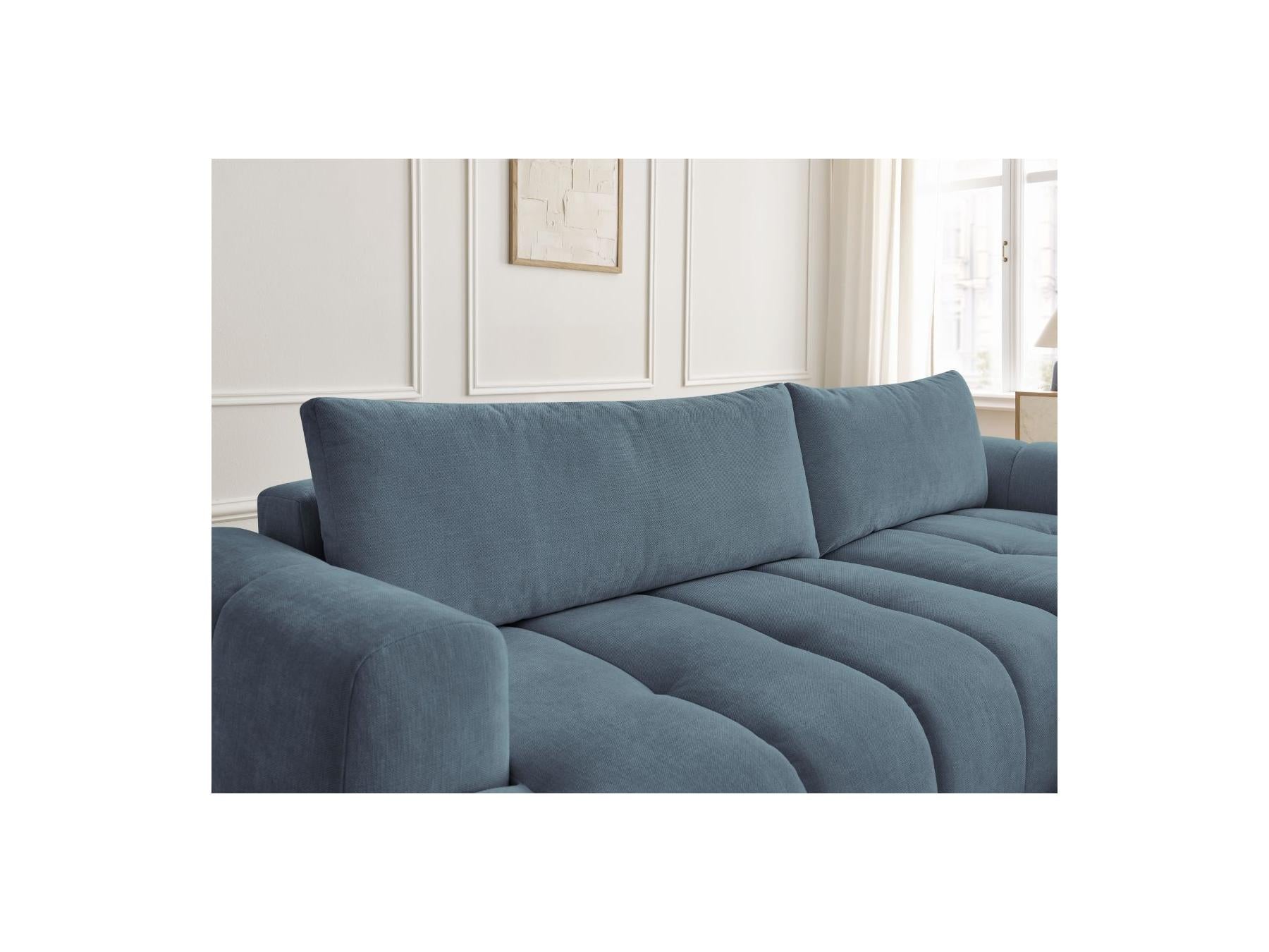 Fuji - Canapé D'Angle Convertible - Tissu Lisse - Angle Droit