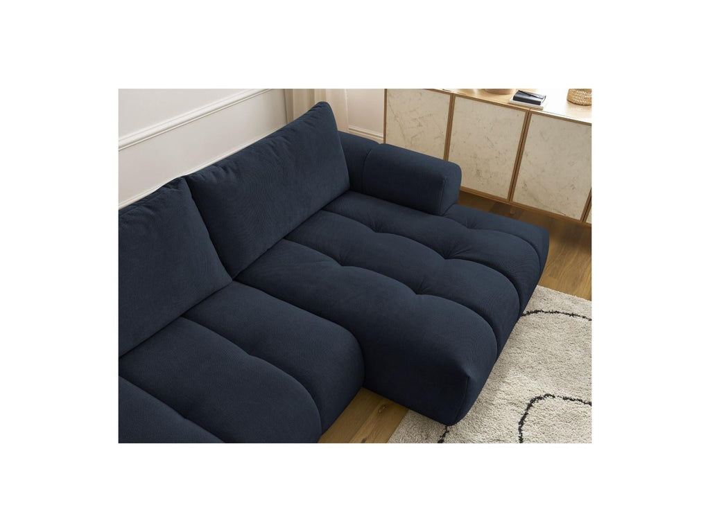 Fuji - Canapé D'Angle Convertible - Tissu Lisse - Angle Droit