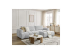 Fuji - Canapé D'Angle Convertible - Tissu Lisse - Angle Droit