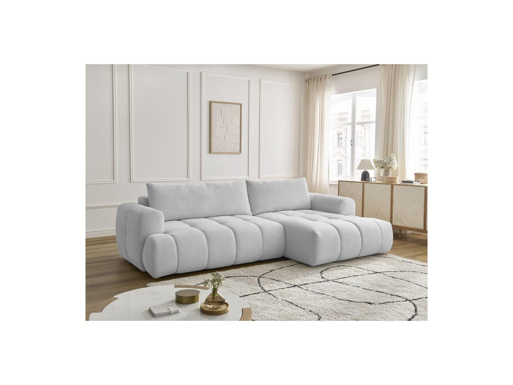 Fuji - Canapé D'Angle Convertible - Tissu Lisse - Angle Droit