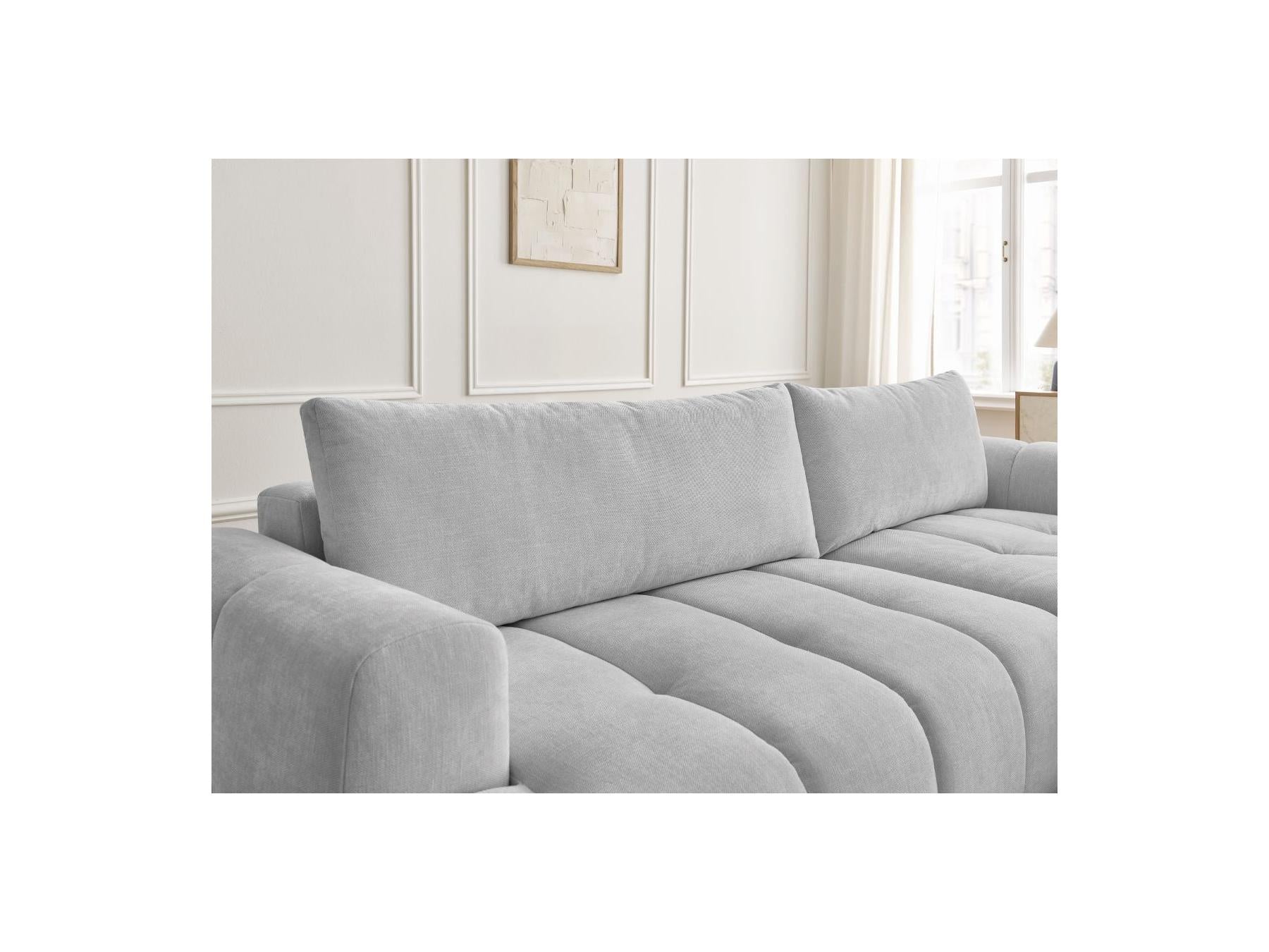 Fuji - Canapé D'Angle Convertible - Tissu Lisse - Angle Droit