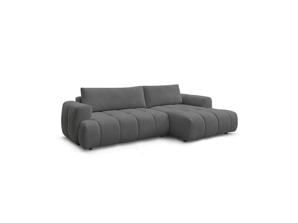 Fuji - Canapé D'Angle Convertible - Tissu Lisse - Angle Droit