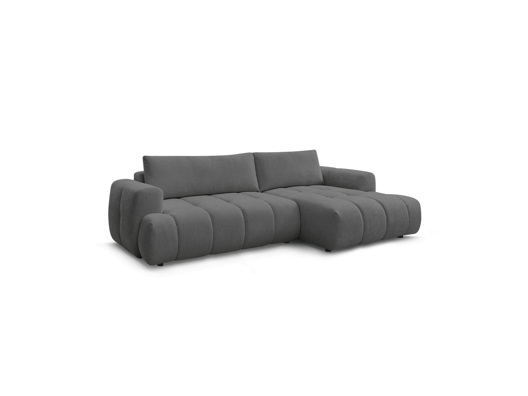 Fuji - Canapé D'Angle Convertible - Tissu Lisse - Angle Droit