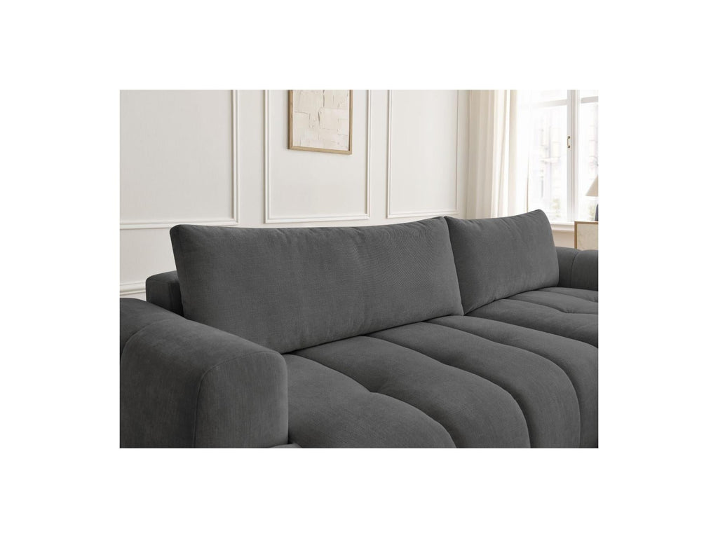 Fuji - Canapé D'Angle Convertible - Tissu Lisse - Angle Droit