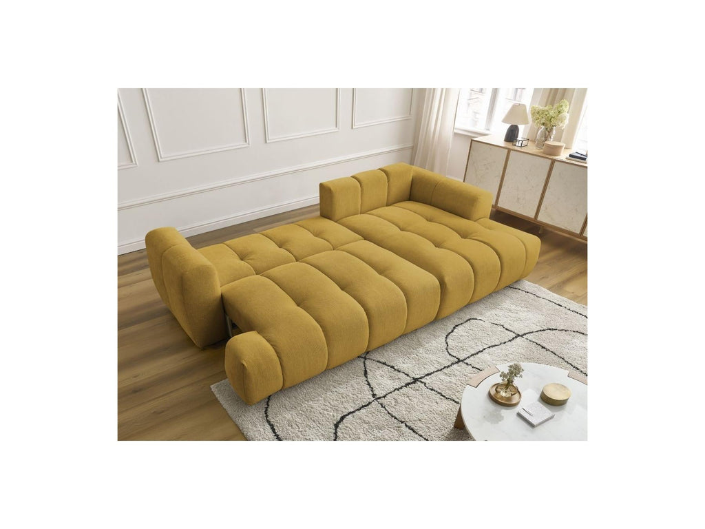 Fuji - Canapé D'Angle Convertible - Tissu Lisse - Angle Droit