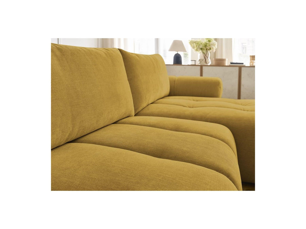 Fuji - Canapé D'Angle Convertible - Tissu Lisse - Angle Droit