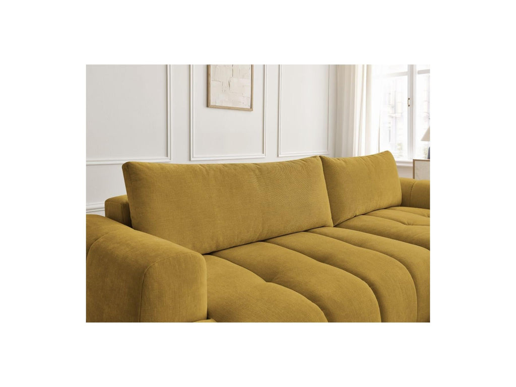 Fuji - Canapé D'Angle Convertible - Tissu Lisse - Angle Droit