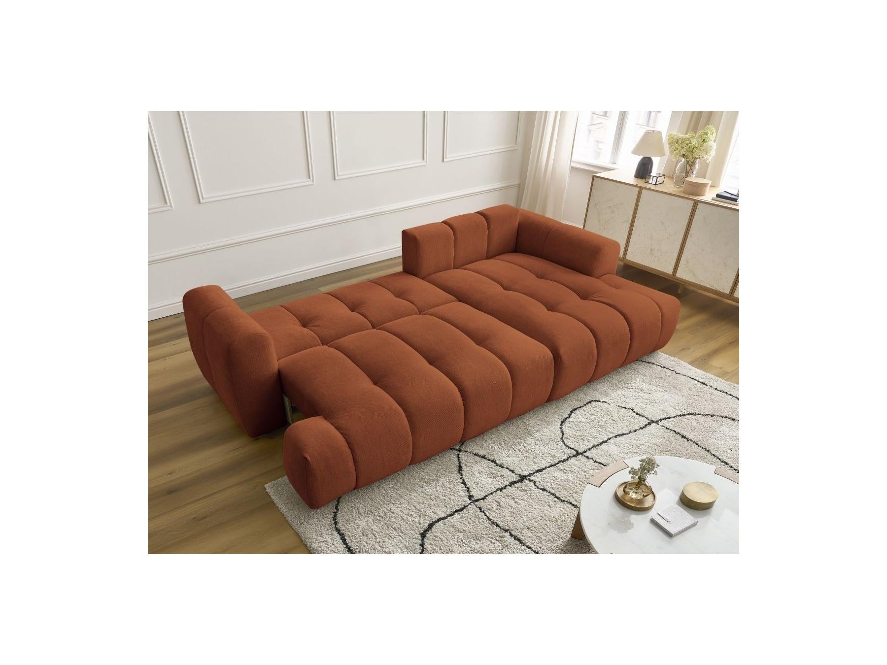 Fuji - Canapé D'Angle Convertible - Tissu Lisse - Angle Droit