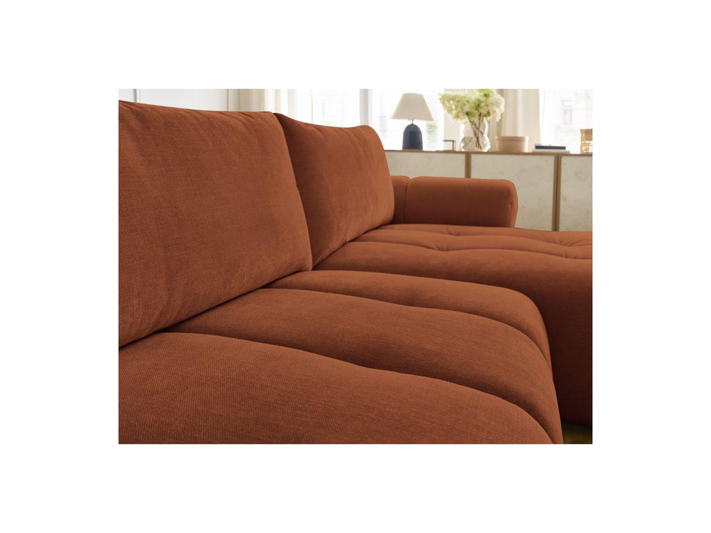 Fuji - Canapé D'Angle Convertible - Tissu Lisse - Angle Droit