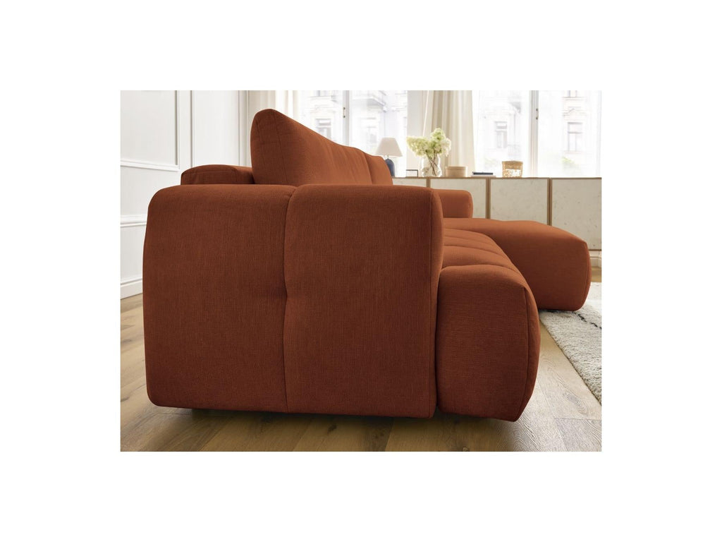 Fuji - Canapé D'Angle Convertible - Tissu Lisse - Angle Droit
