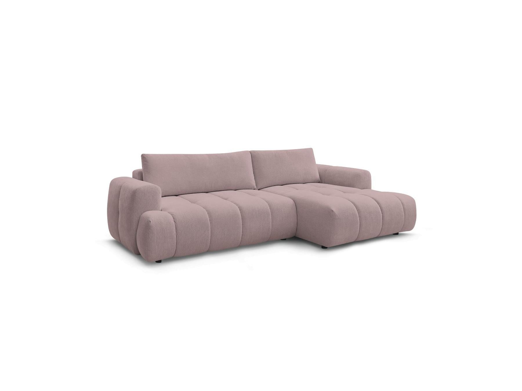 Fuji - Canapé D'Angle Convertible - Tissu Lisse - Angle Droit