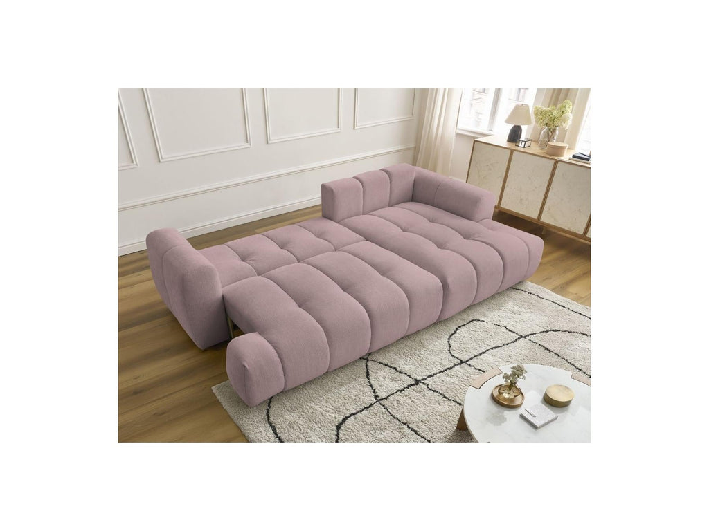 Fuji - Canapé D'Angle Convertible - Tissu Lisse - Angle Droit