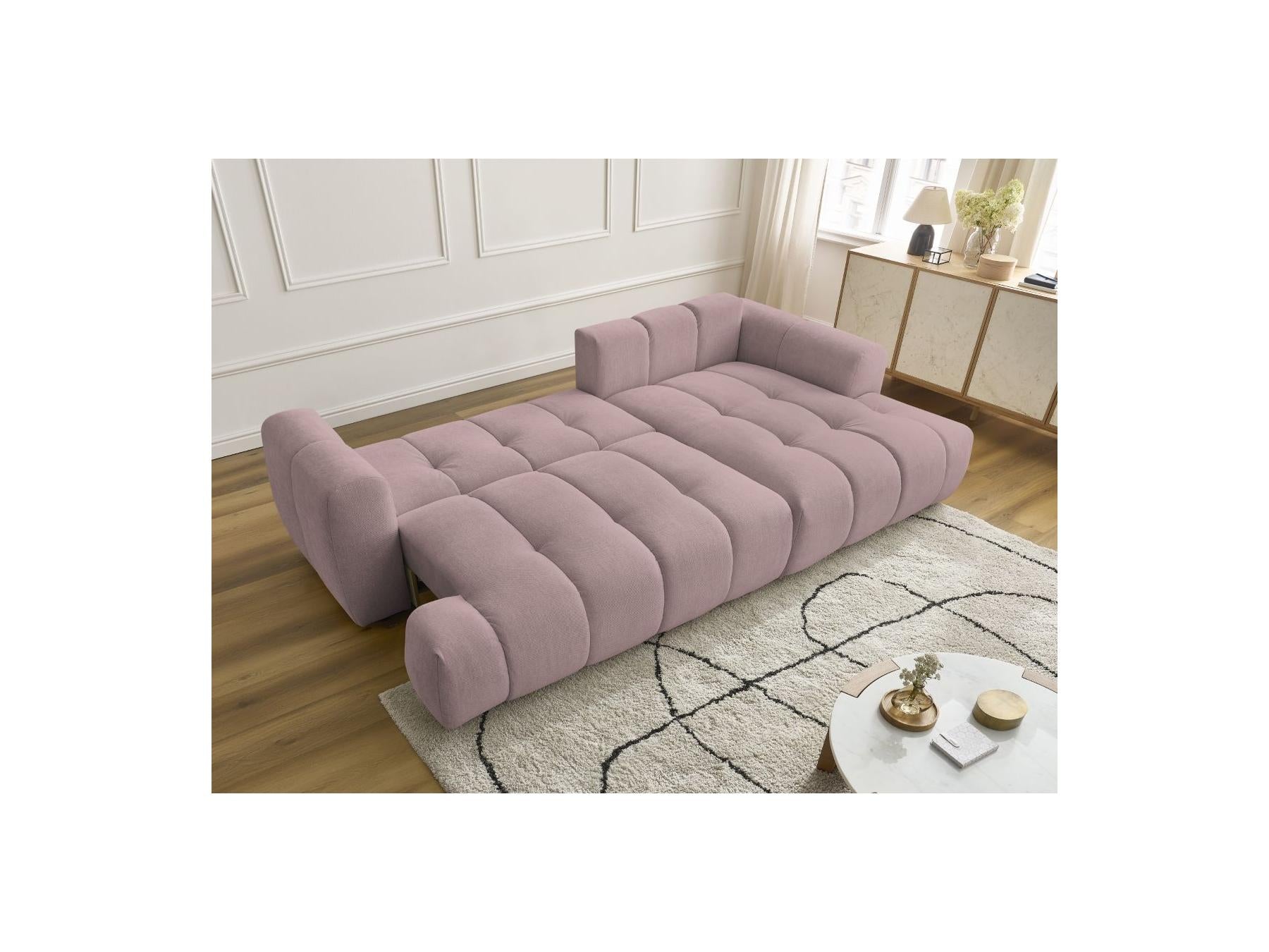 Fuji - Canapé D'Angle Convertible - Tissu Lisse - Angle Droit