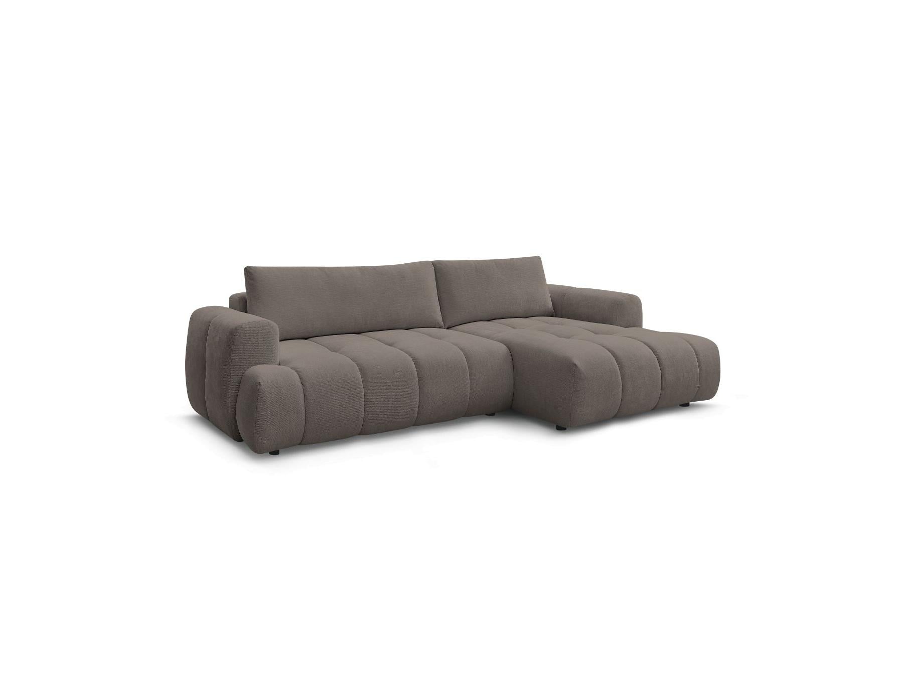 Fuji - Canapé D'Angle Convertible - Tissu Lisse - Angle Droit