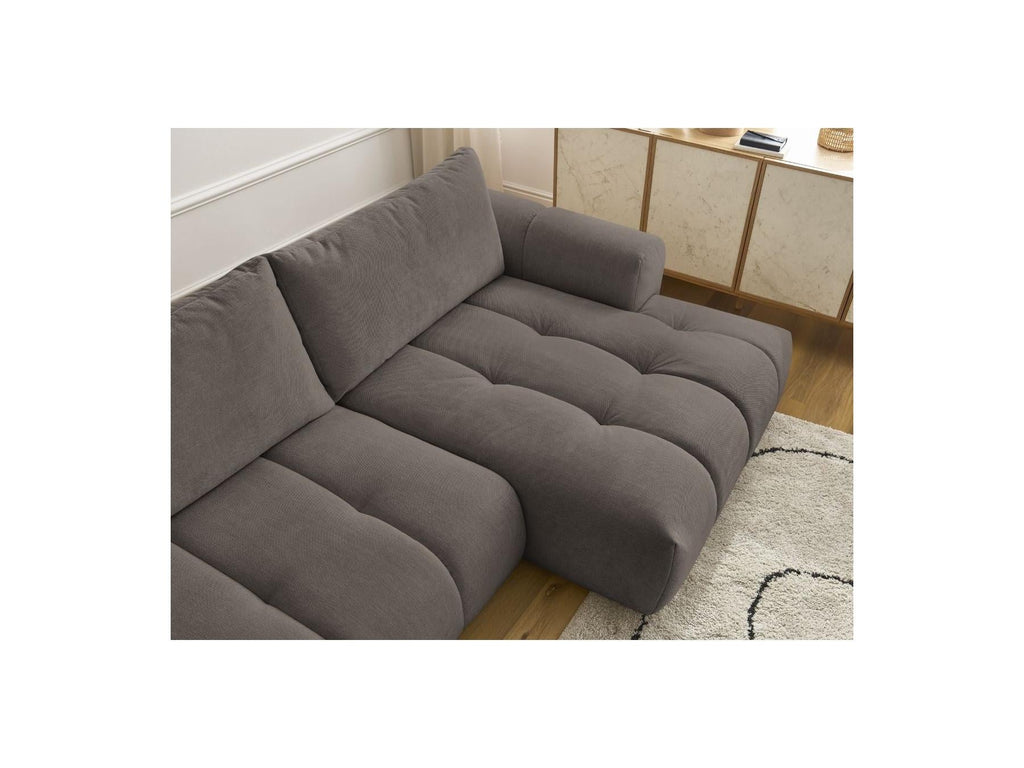 Fuji - Canapé D'Angle Convertible - Tissu Lisse - Angle Droit