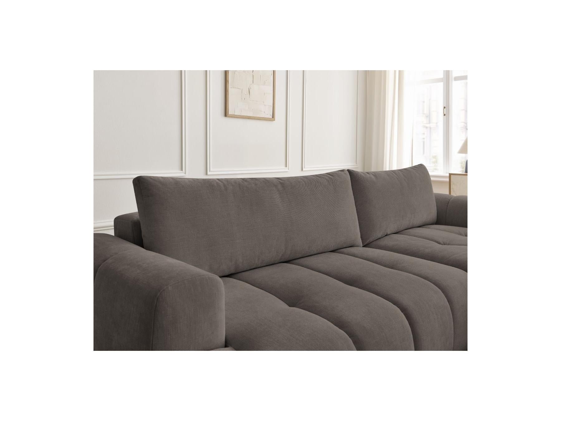 Fuji - Canapé D'Angle Convertible - Tissu Lisse - Angle Droit
