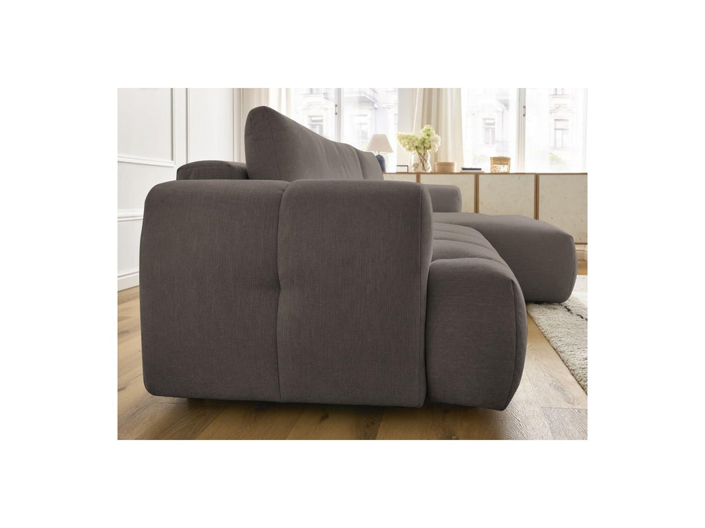 Fuji - Canapé D'Angle Convertible - Tissu Lisse - Angle Droit