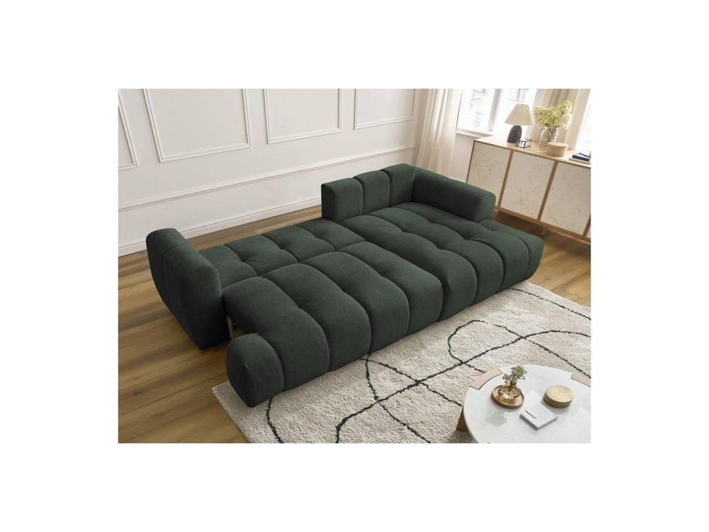 Fuji - Canapé D'Angle Convertible - Tissu Lisse - Angle Droit
