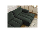 Fuji - Canapé D'Angle Convertible - Tissu Lisse - Angle Droit