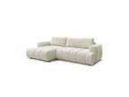 Fuji - Canapé D'Angle Convertible - Tissu Lisse - Angle Gauche