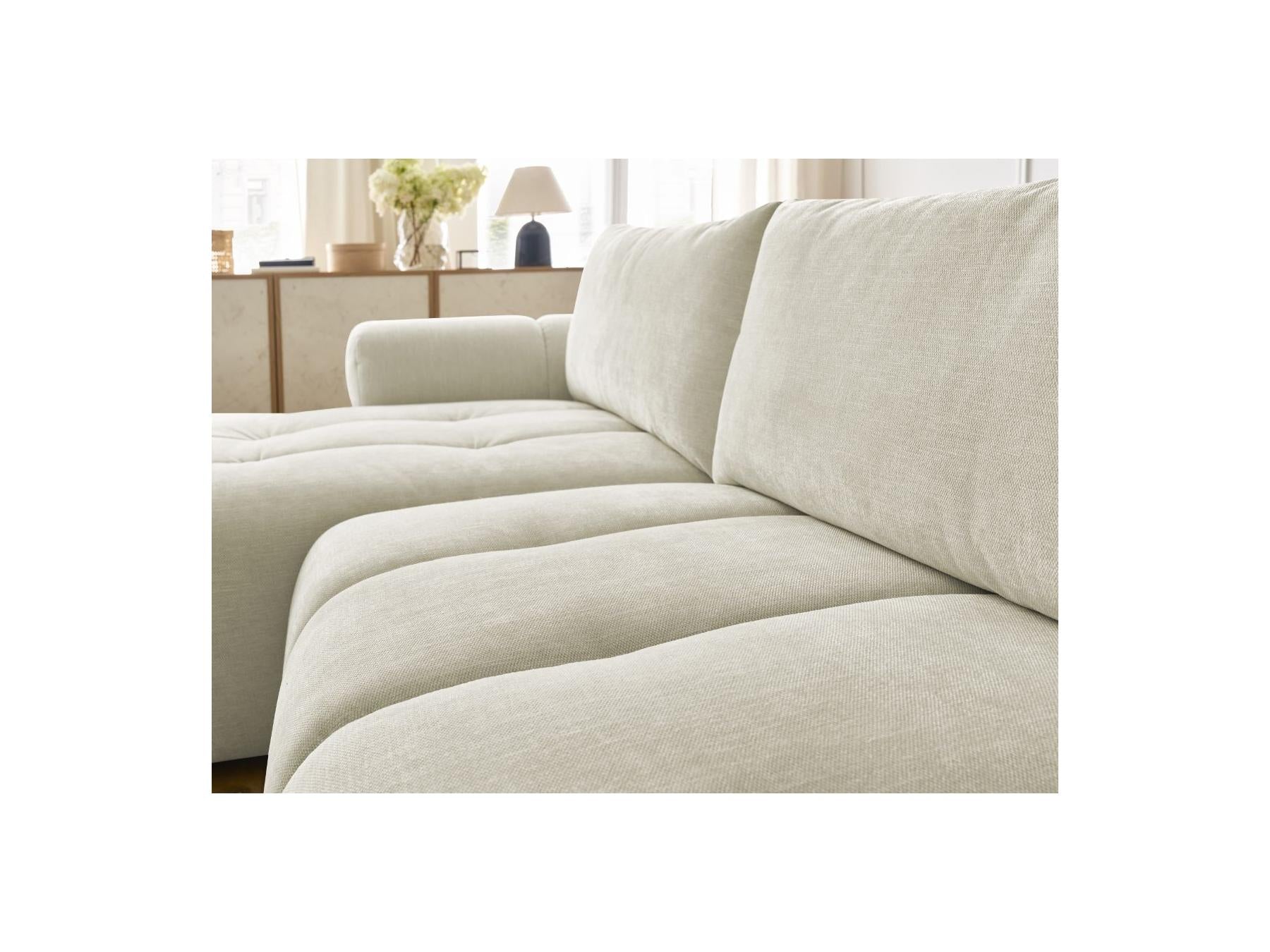 Fuji - Canapé D'Angle Convertible - Tissu Lisse - Angle Gauche