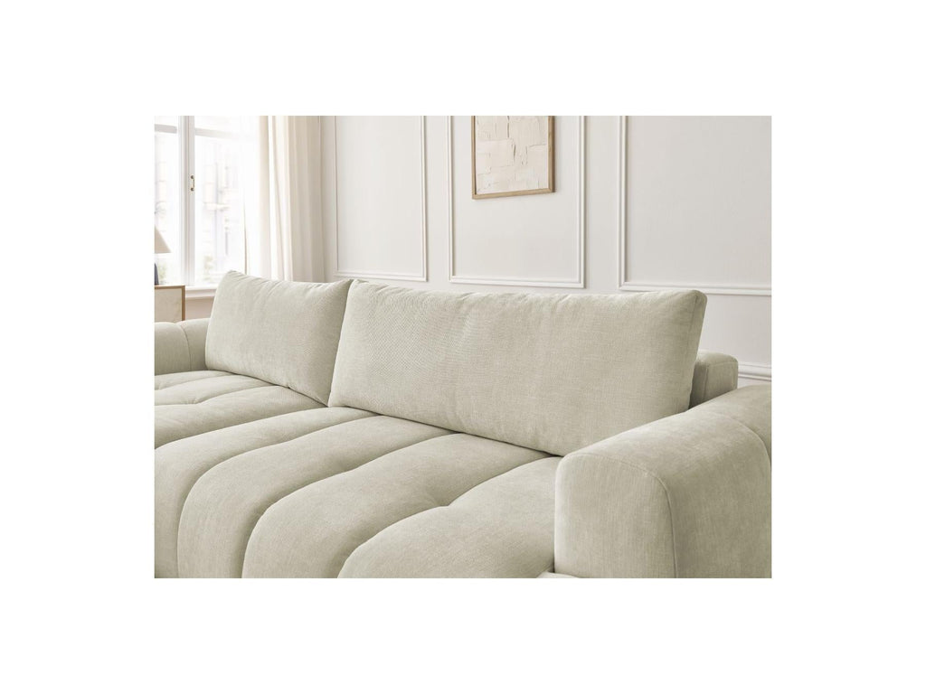 Fuji - Canapé D'Angle Convertible - Tissu Lisse - Angle Gauche