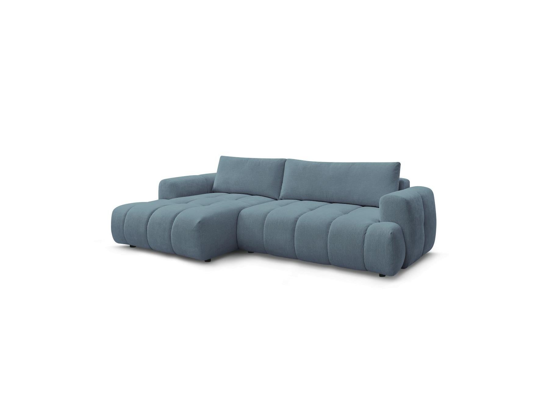 Fuji - Canapé D'Angle Convertible - Tissu Lisse - Angle Gauche