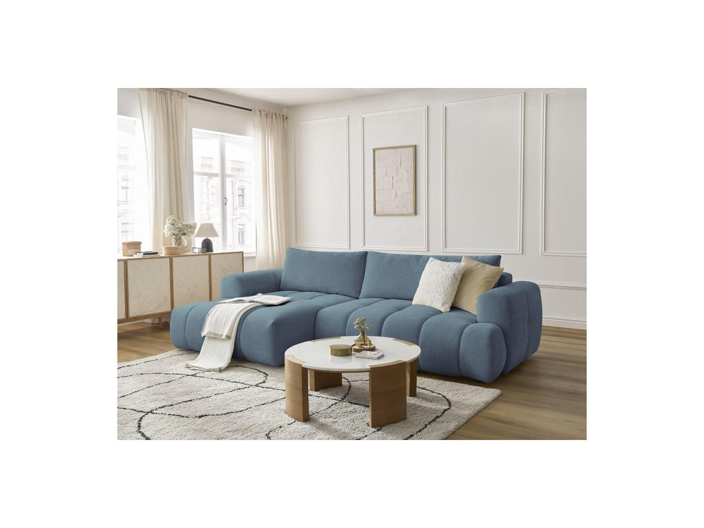 Fuji - Canapé D'Angle Convertible - Tissu Lisse - Angle Gauche