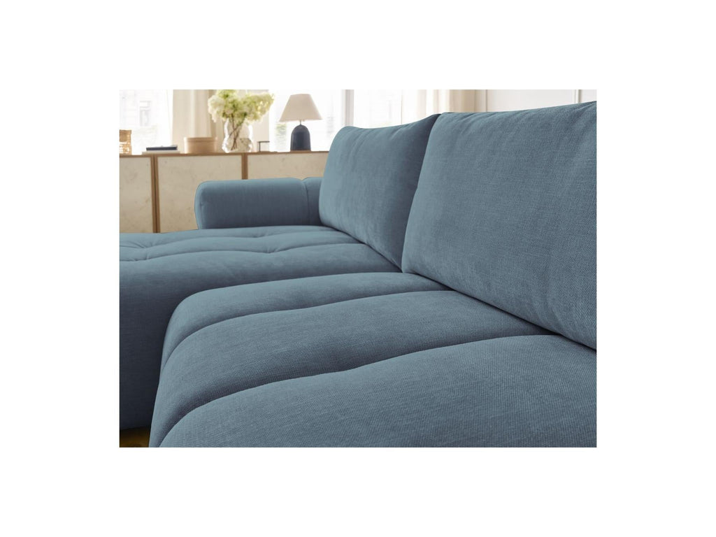 Fuji - Canapé D'Angle Convertible - Tissu Lisse - Angle Gauche