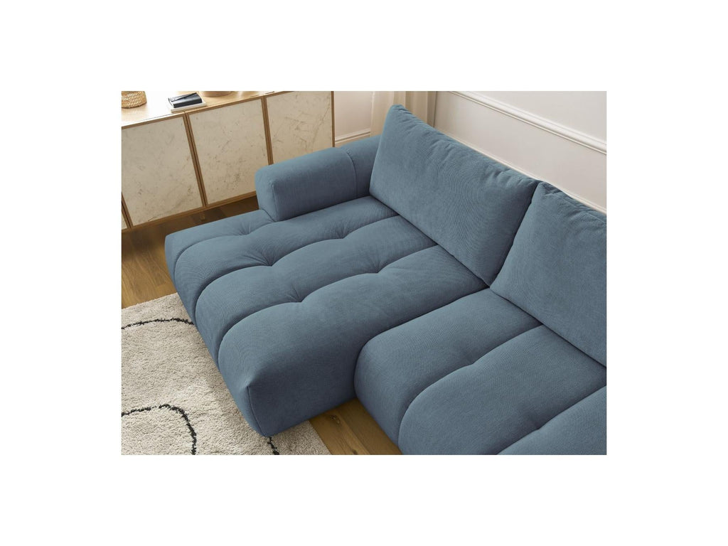 Fuji - Canapé D'Angle Convertible - Tissu Lisse - Angle Gauche