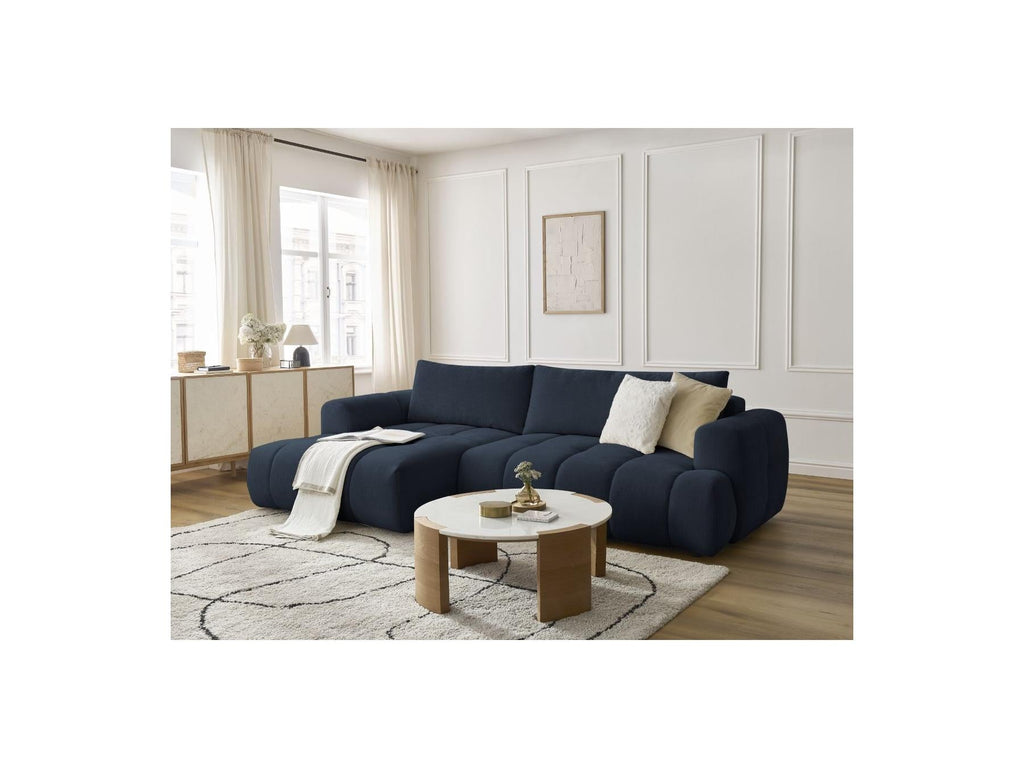 Fuji - Canapé D'Angle Convertible - Tissu Lisse - Angle Gauche