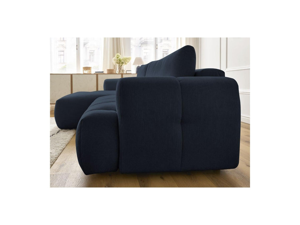 Fuji - Canapé D'Angle Convertible - Tissu Lisse - Angle Gauche