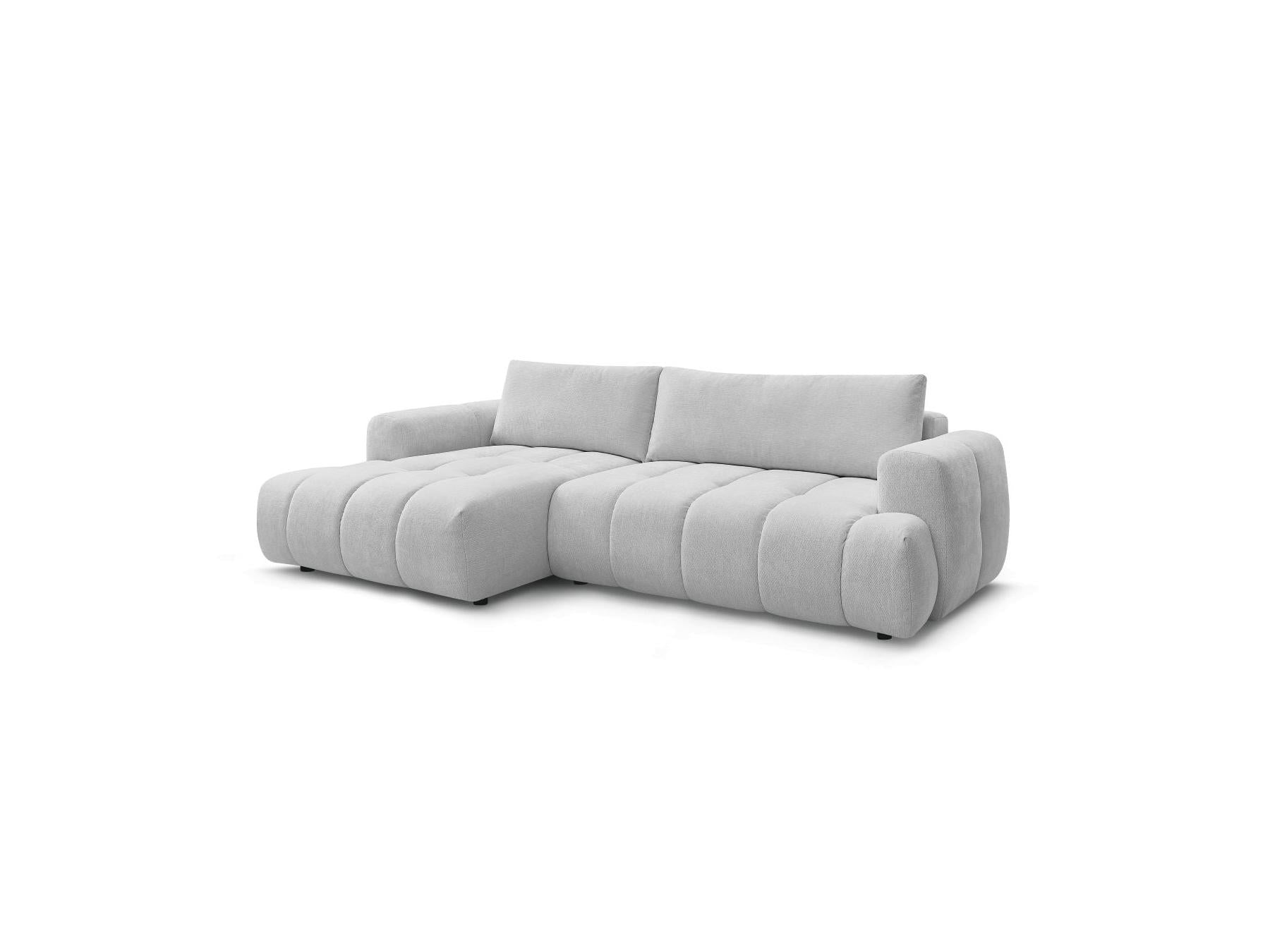 Fuji - Canapé D'Angle Convertible - Tissu Lisse - Angle Gauche